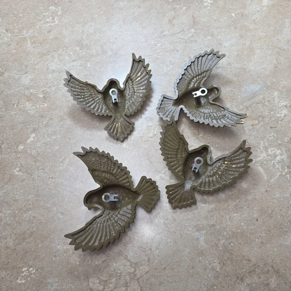 Vintage Homco Gold Plastic Bird Wall Figurines Set 4 Retro Decor Small‎ Birds